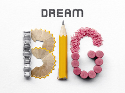 DREAM BIG 2d clean creative handlettering illustrative lettering minimal motivational quote simple