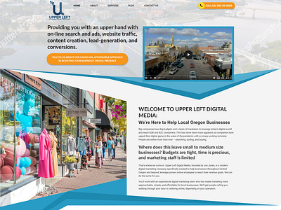 Upperleft. Make business reputation. Showing home page only branding design responsive ui ux website