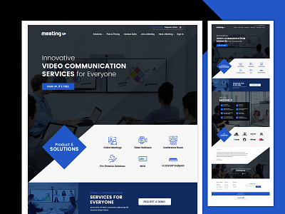 Video Communication Service branding design responsive ui ux website