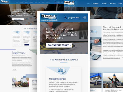Romenet insurance responsive ui ux website design