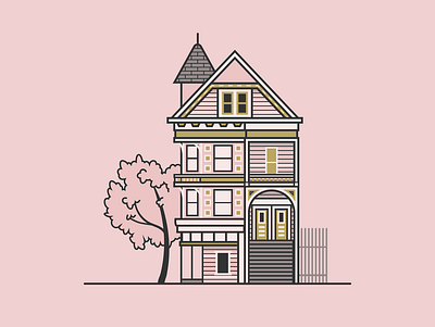 558 Lyon Street, San Francisco branding design graphic design illustration vector