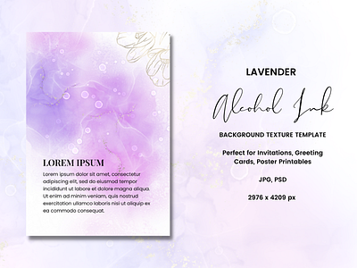 Invitation, Greeting Card, Poster Template abstract alcohol ink backgrounds branding digital paper graphic design illustration invitations logo templates