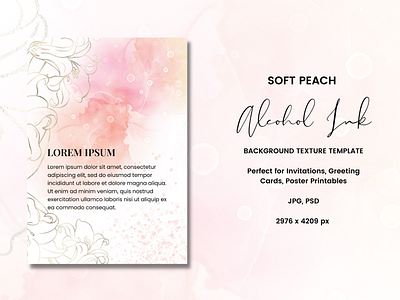 Invitation, Greeting Card, Poster Template abstract alcohol ink backgrounds branding design graphic design greeting illustration ink textures invitations logo template textures watercolor