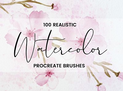 A Set of Realistic Watercolor Procreate Brushes abstract alcohol ink backgrounds branding design digital watercolor graphic design illustration logo procreate watercolor watercolor brushes watercolor procreate brushes