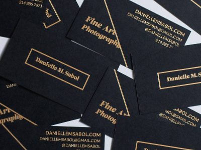 Branding & Business Cards business card fashion fine art gold gold foil high fashion matte black photographer photography