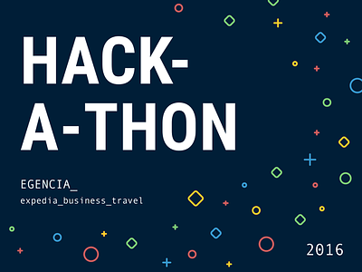 Hack-a-thon abstract egencia hack hack a thon hackweek internal poster shapes