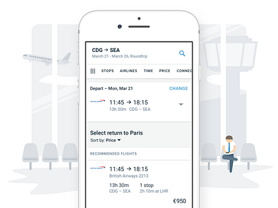 Responsive Flight Shopping air flight flight shopping illustration plane responsive responsive web terminal travel