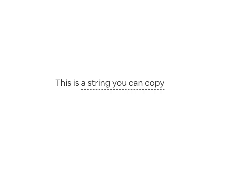 Copy to clipboard clean design minimal typography ui