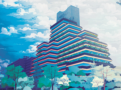 Former Royal Jordanian building: Artistic illustration