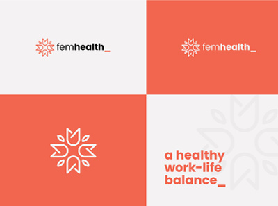 Female healthcare Logo + Brand Element | Ensemble brand identity branding ensemble feminine logo flat logo health logo illustrator logo design logo mark minimal logo shape logo