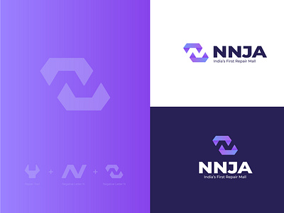 Repair Mall Logo | N Letter branding flat graphic design letter n logo logo mark mall logo minimal negative logo ninja nnja repair logo