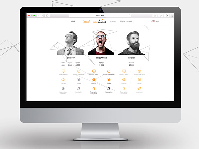 Interambient coworking landing page user experience ux ui web site