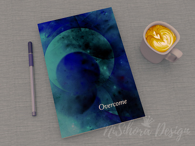 Overcome: A Social Anxiety Prompt Diary Cover 3d 3dbook 3dmockup 3dmockupbook 3drender book bookcover cover design frontcover graphic design journal journaldesign mockup notebook notebookdesign notepad ty typography vector