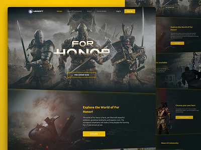 For Honor Landing Page Re-Design