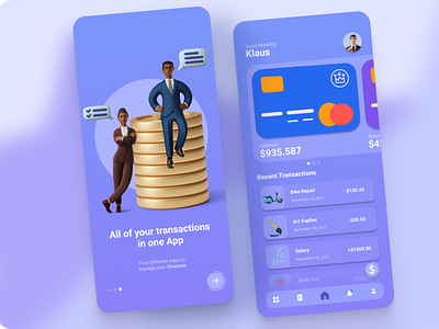 Banking App Concept banking commerce design ecommerce figma figmadesign ui uidesign uiux uiuxdesign