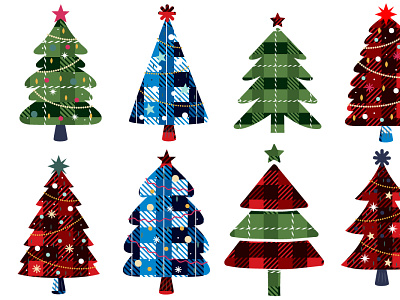 Christmas Tree Design Template branding christmas tree graphic design motion graphics tree vector