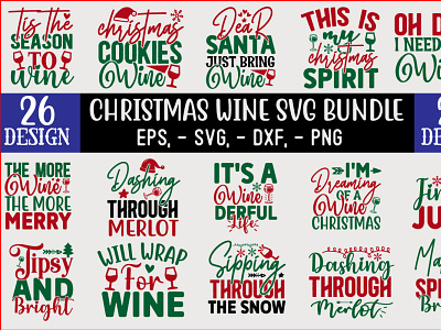 Christmas Wine Design Bundle branding bundle christmas christmas wine graphic design svg t shirt wine christmas