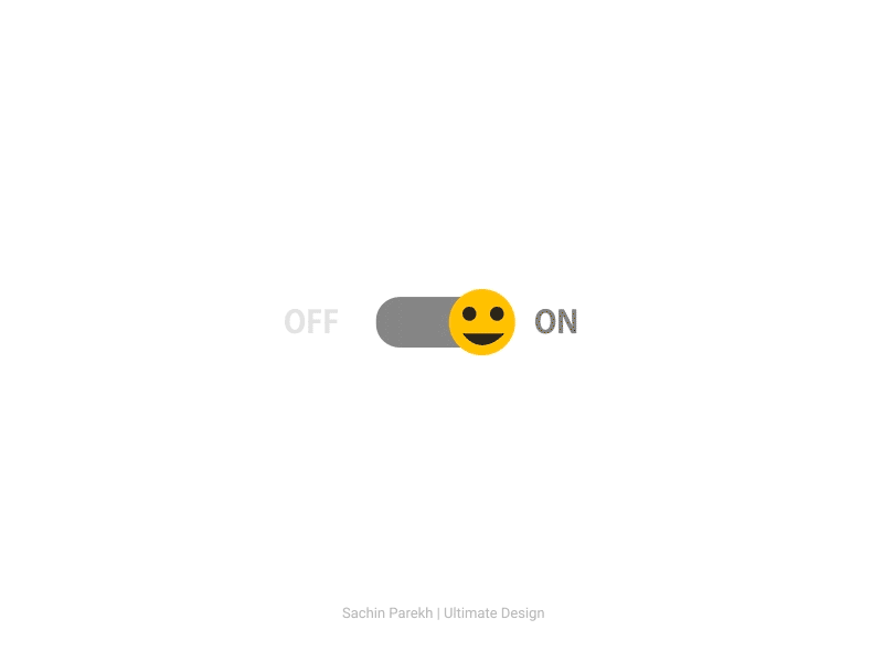 Toggle Button | Smiley animation button interaction on off smile smiley toggle button