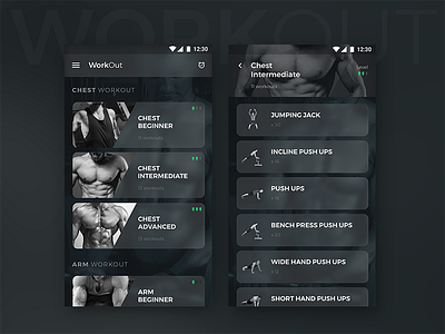 Workout App UI Set | Modern Design app ui gym uiux user interface workout