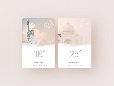 Weather Card android app inspiration ios app practice weather app weather card