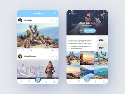 Social Media App UI | Daily UI Challenge #5