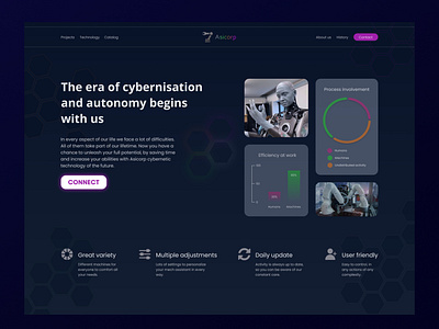 Cyber technology web site design