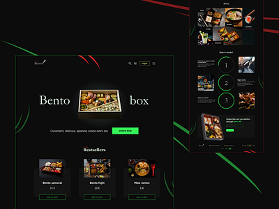 Bentor- bento restaurant ux/ui concept design design figma food japanesefood streetfood ui ux uxui webdesign website