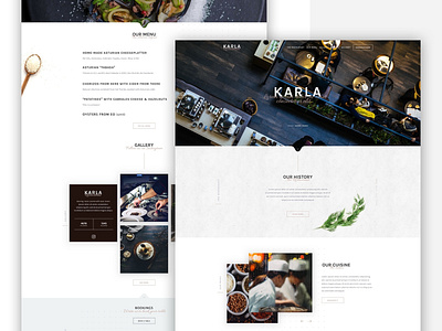 Karla Restaurant restaurant ui visual design website