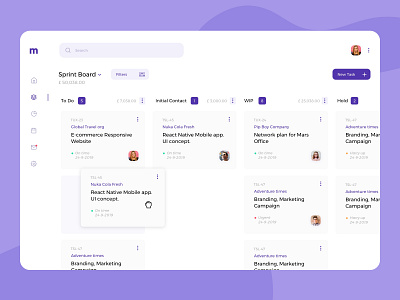 Task Board agile desktop management software design task board ui design visual design