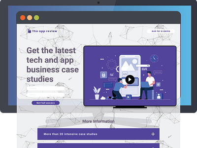 Landing Page - The app review by mohamed morsy on Dribbble