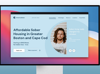 AMERICA SOBER – A NETWORK OF SOBER HOUSES IN THE US app branding design graphic design icon logo typography ui ux we web website