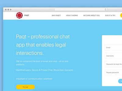 PAQT – PROFESSIONAL CHAT APP FOR LEGAL INTERACTIONS app design graphic design icon logo typography ui