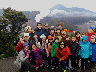 Trip to Mount Bromo, Indonesia at midnight time