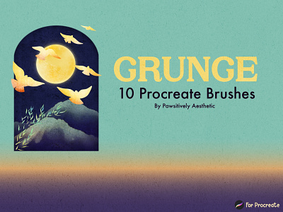 Grunge Texture Brushes For Procreate background brush bundle brushes brushset design graphic design grunge illustration lettering noise overlay procreate retro textures vintage