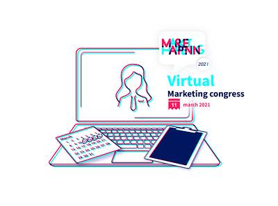 MarketHappening 2021 congress visual blue branding design graphic design illustration illustrator logo marketing marketing design vector visual