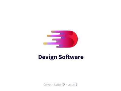 Devign software logo branding design graphic design illustrator logo marketing red software vector