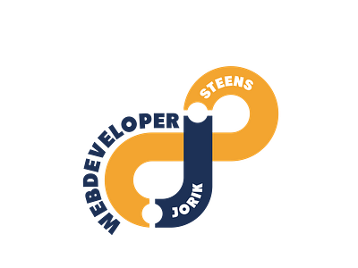 Jorik Steens Logo blue design graphic design illustrator logo marketing webdeveloper yellow