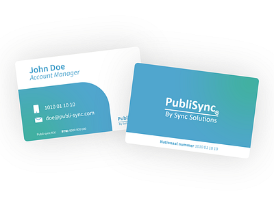 PubliSync Business card concept blue branding business business card business card design business cards businesscard design graphic design illustrator marketing typography vector