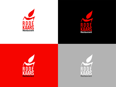 Logo Rode kaars (red candle) rebound branding design graphic design illustrator logo logo design restaurant restaurant logo vector