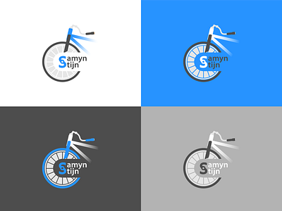 Samyn Stijn logo (bike rental) blue branding design graphic design illustration illustrator logo vector