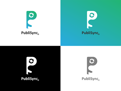 Publisync new logo idea blue branding company design graphic design green illustrator marketing vector