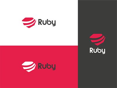 Ruby logo redesign branding design graphic design illustrator logo marketing programming language red redesign concept ruby vector