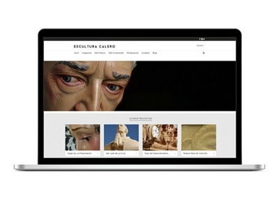 Escultura Calero - Website graphic design web design