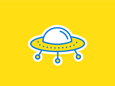 Spaceship alien astronaut flipkart icon id cards space spaceship stickers ui ux visitor yellow