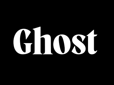 Ghost bold font typeface typography