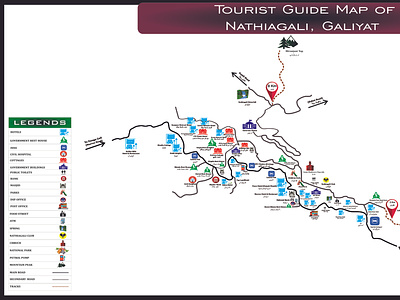 Tourist Guide Map Illustration Design
