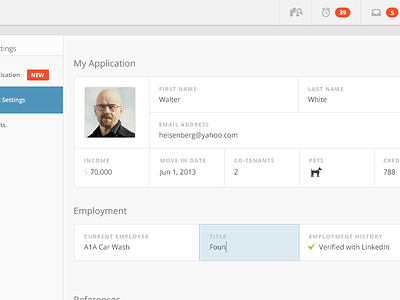 My Application contact design form interface lovely photo ui ux web