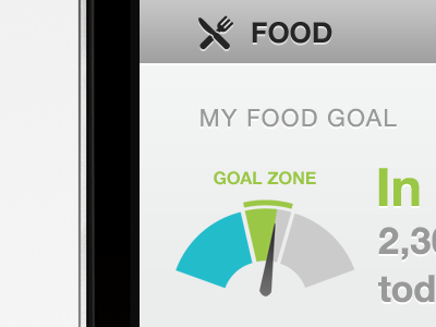 My food goal app dashboard goal icon ios iphone ui