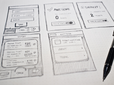 Early stage sketches by Kerem Suer on Dribbble