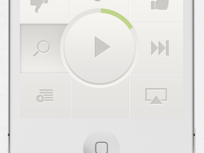 Pandora player experimental app buttons design ios iphone minimal music pandora player redesign ui
